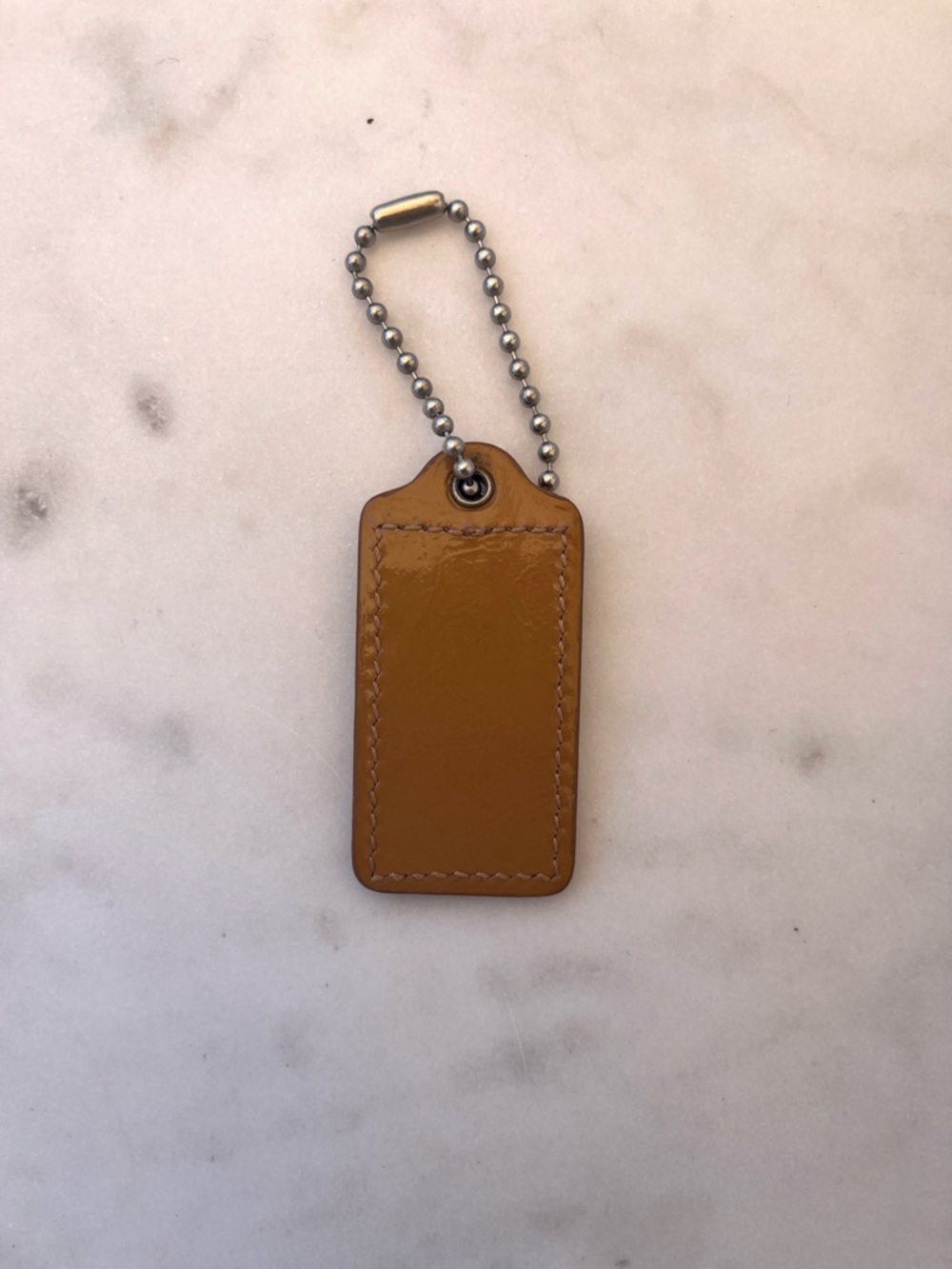 COACH Vintage Patent Leather Hang Tag, Peanut Brown - Picture 3 of 3